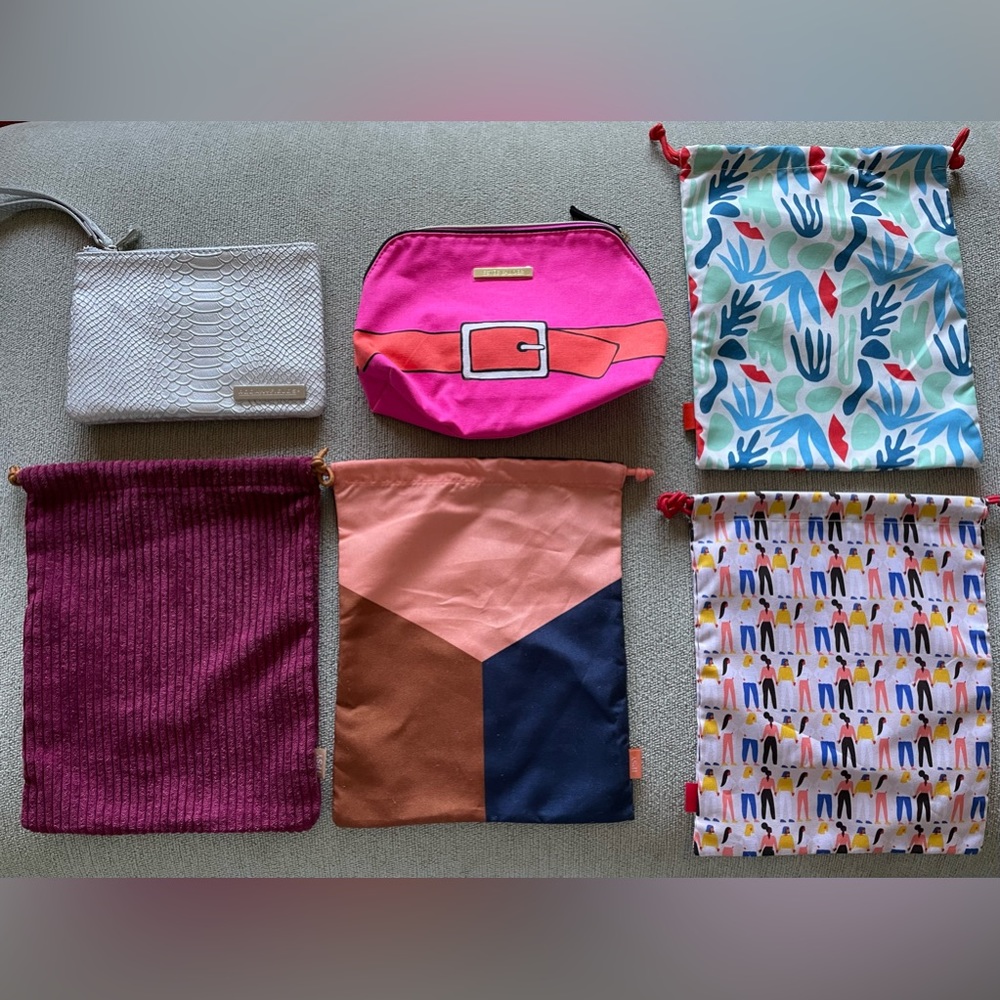 IPSY pouches and 2 cosmetic bags